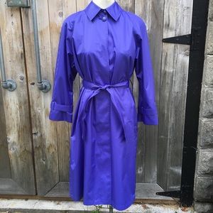 London Fog Periwinkle Rain Trench